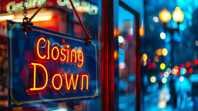 Closing down